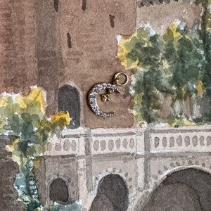 Jude Frances 18k Gold Diamond Crescent Moon Charm